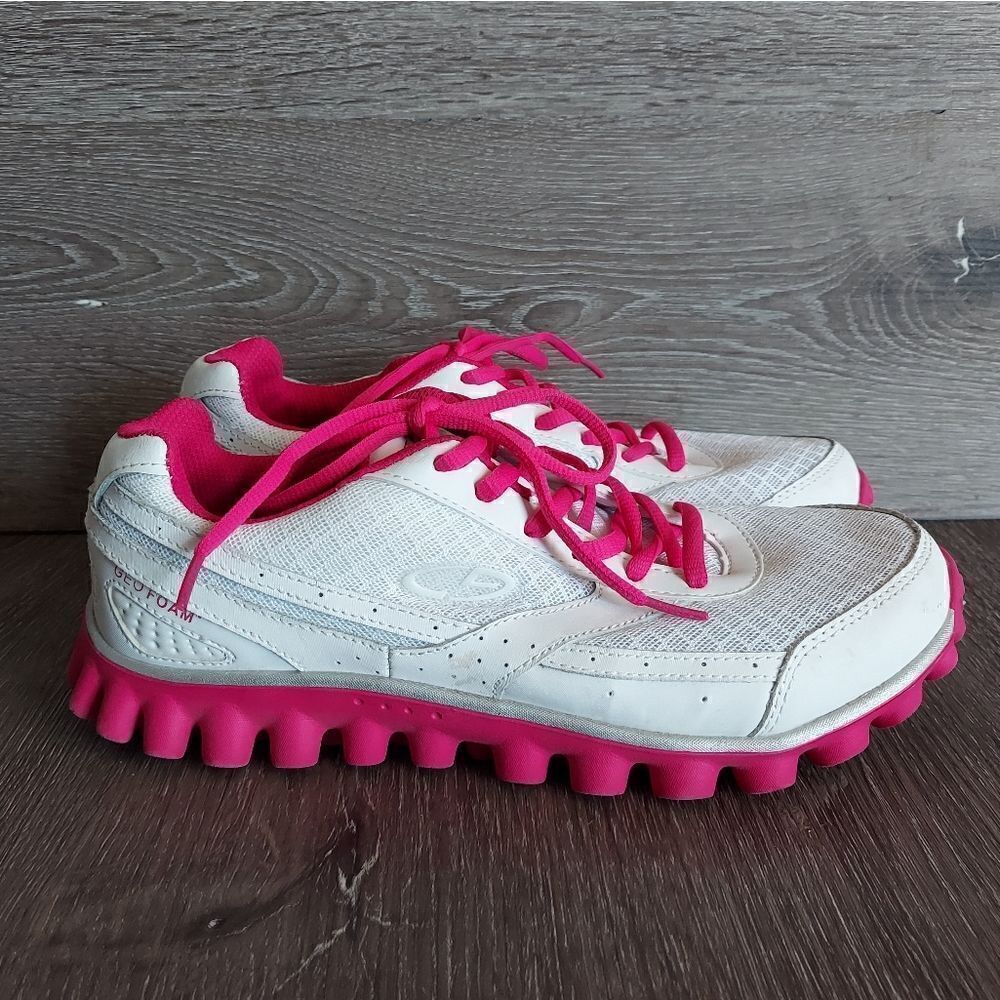 Champion Geo Foam White & Pink Running Shoes Size 9